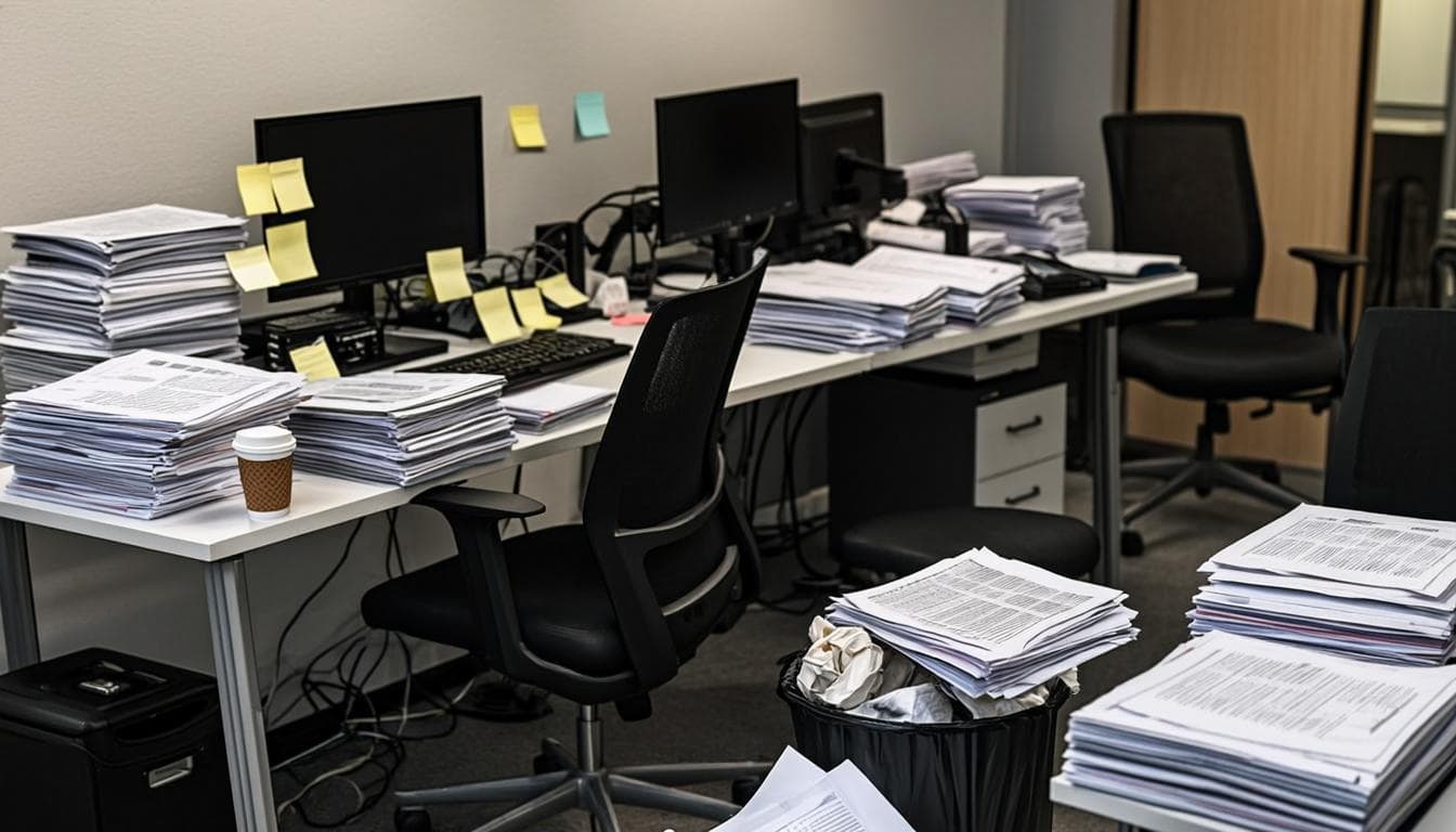 Office cleaning — before cleaning